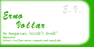 erno vollar business card